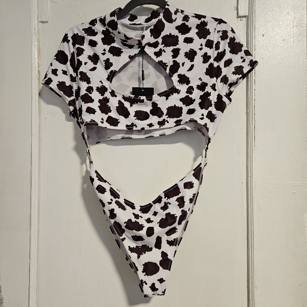 Fashion Nova Rodeo Summer One-Piece Cut-Out Bathing Suit Size XL NEW